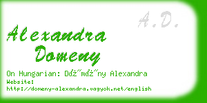 alexandra domeny business card