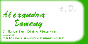 alexandra domeny business card
